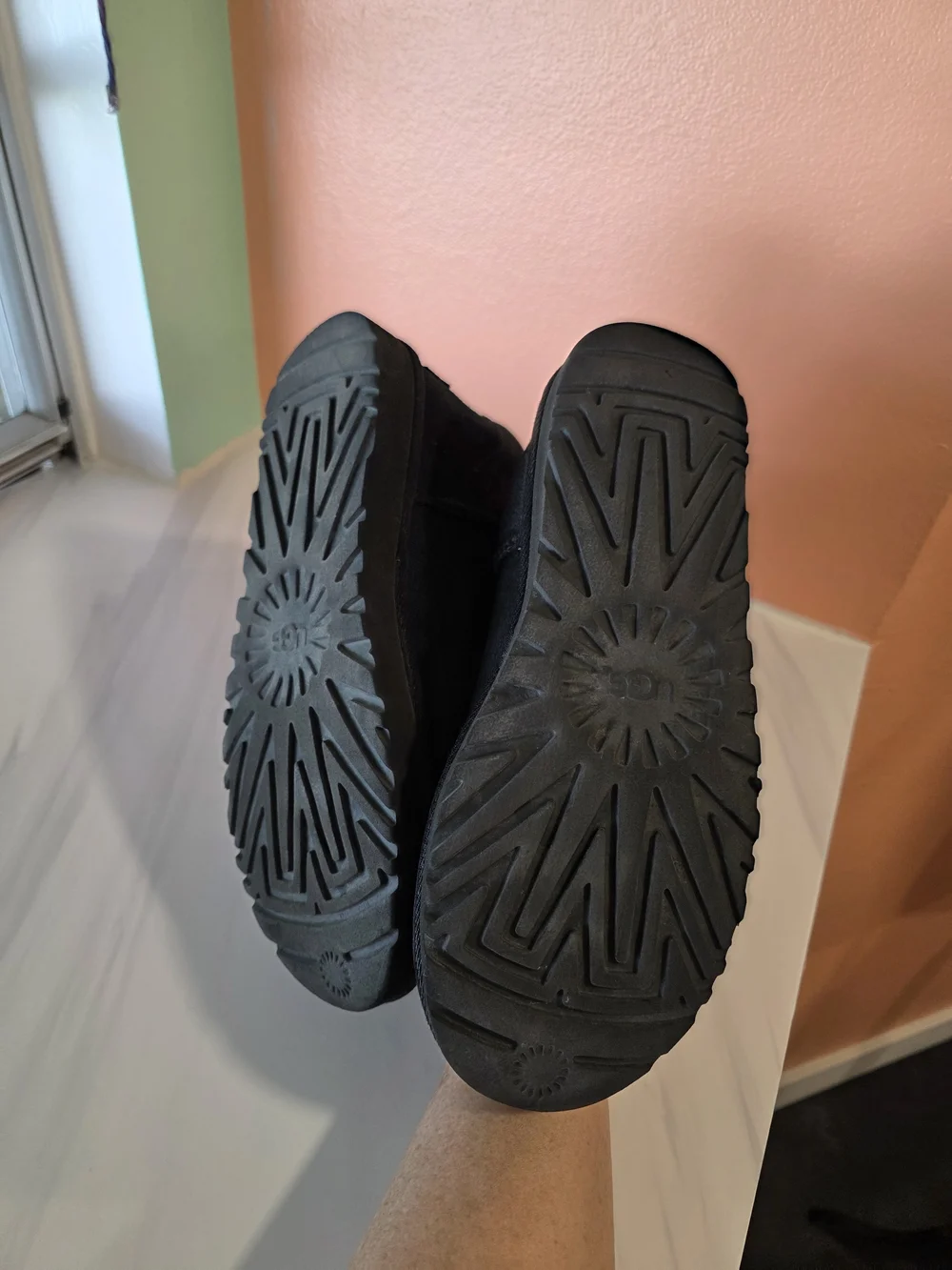 UGG Classic Short Black Suede Shearling Boots